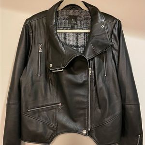 100% Leather Black Size 20 Lane Bryant Biker Jacket